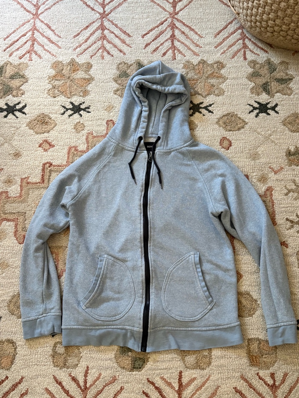 Qty 2 UO BDG hoodies Gray and blue zipper front mens size small